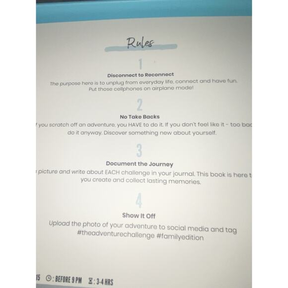 The Adventure Challenge FAMILY Edition Photo Game Fun Family Activity NEW - Picture 7 of 8